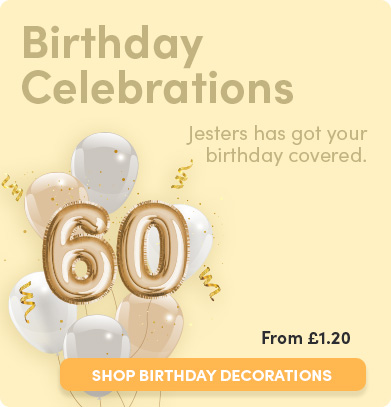 Stock up with birthday supplies at Jesters Party Shop